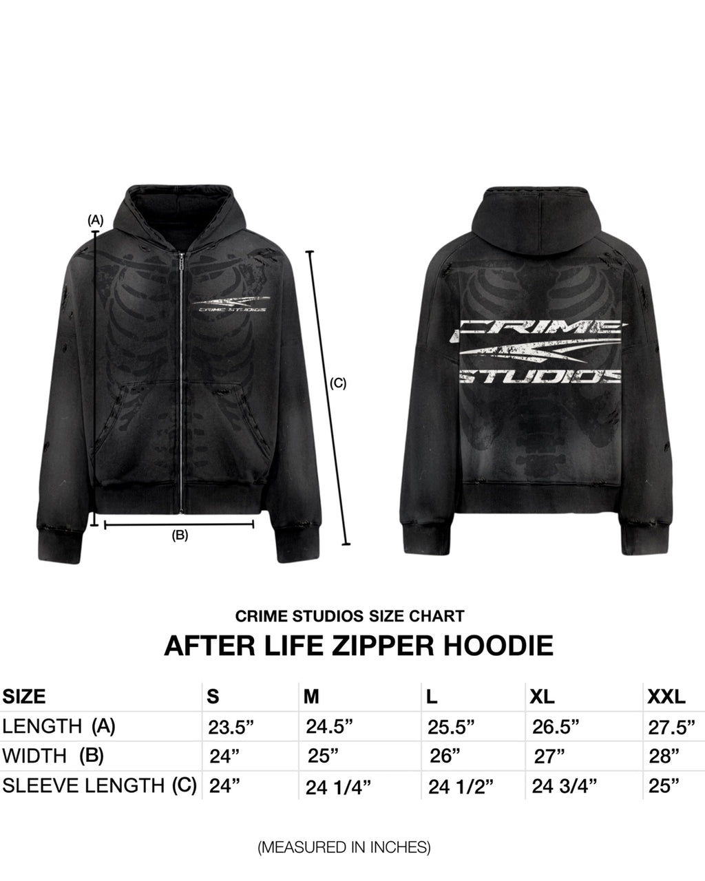 AFTERLIFE ZIP HOODIE 001